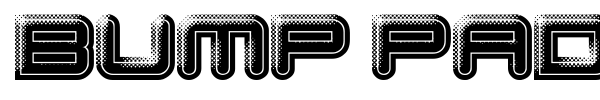 Bump Pad font preview